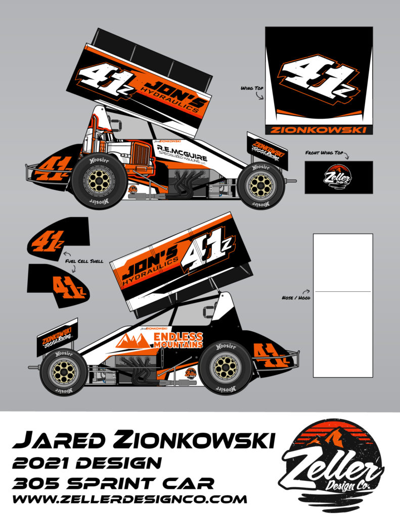 Jared Zionkowski 21 Sprint Car Design